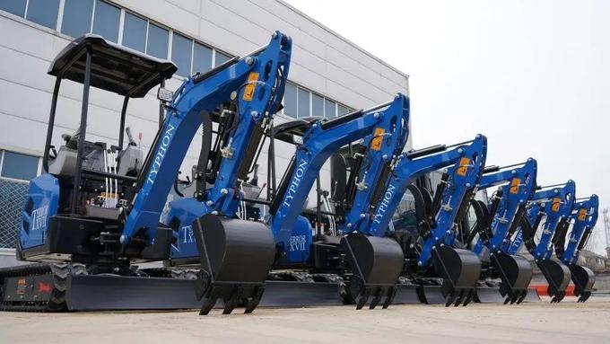 2025 4000 lb TYPHON TERROR XVII Cabin Mini Excavator Rubber Track with Kubota D902 Diesel Engine