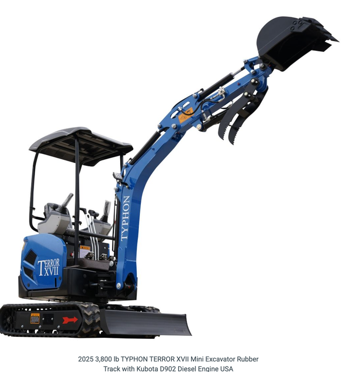 2025 New Mini Excavator Crawler EPA certified USA KUBOTA Diesel D902